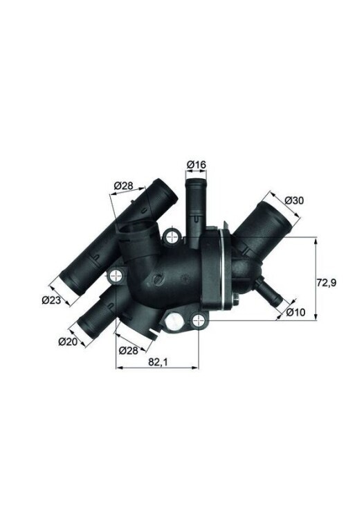 TERMOSTAT 89 C KOMPLE KANGOO 97> MEGANE I 96> CLIO II 98>05 LAGUNA 96> 1.9D F8Q SENSÖR DELİKLİ