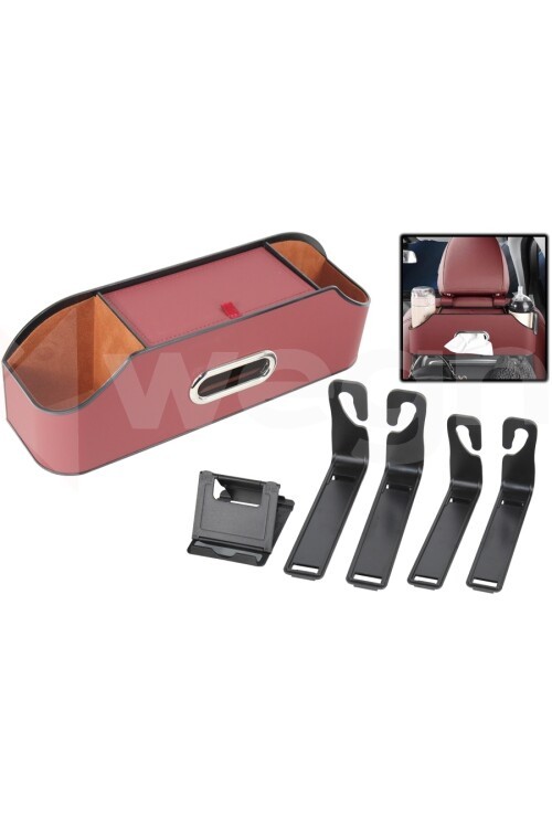 ARAÇ İÇİ KOLTUK ARKASI ORGANİZERİ BORDO