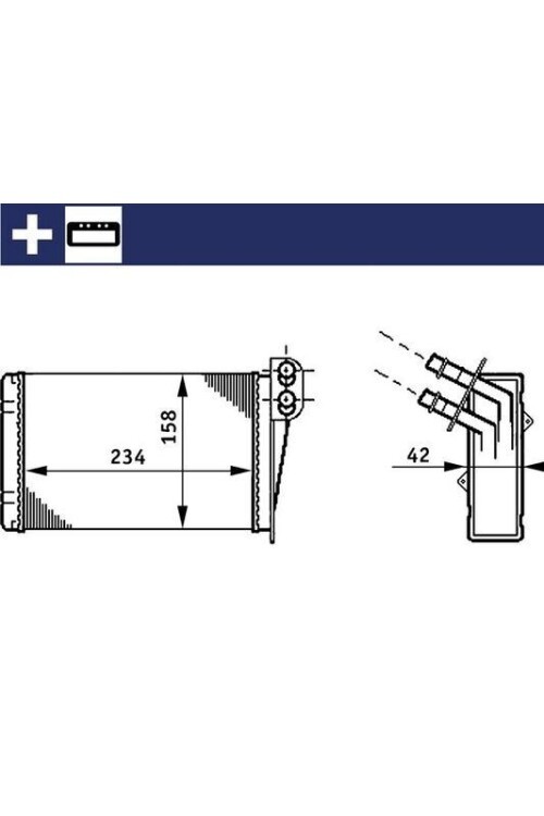 KALORİFER RADYATÖRÜ CLIO II 00>SYMBOL II 08> 234x158x42