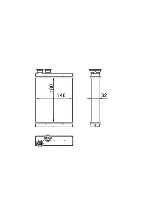 KALORİFER RADYATÖRÜ PEUGEOT P308 13>21 CITROEN C3 09>16 C4 CACTUS 14> DS3 09>15