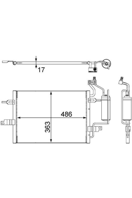KLİMA RADYATÖRÜ KONDANSER OPEL MERIVA A 1.6 1.4 16V 1.7 DTI 1.8 03-10