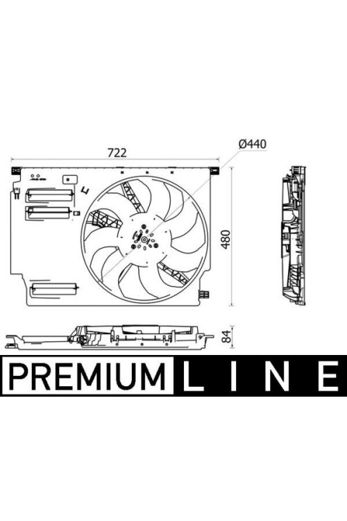 KOMPLE FAN 600 W 12 V BMW F45 F48 F39 MINI F60 PREMIUM LINE