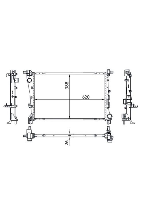 Kühlmittelkühler FIAT 500L