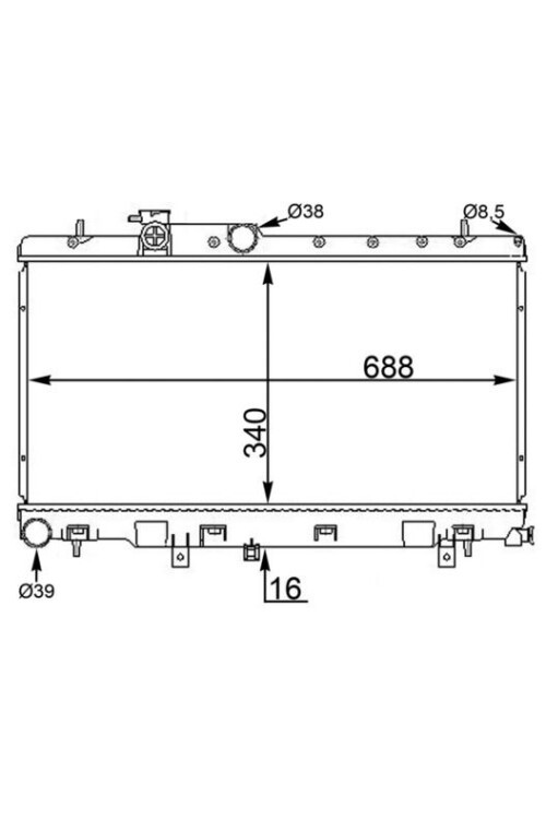 Kühlmittelkühler IMPREZA 2.0T/2.5
