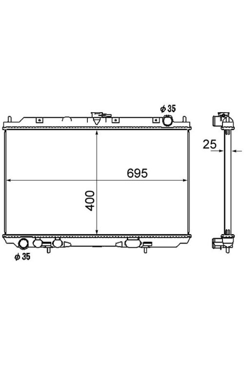 Kühlmittelkühler Nissan Almera Tino 2000-