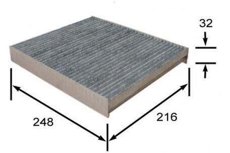 POLEN FILTRESI MERCEDES G-CLASS W461 W463 . AUDI A2 . SEAT CORDOBA IBIZA . SKODA FABIA . VW POLO KARBONLU