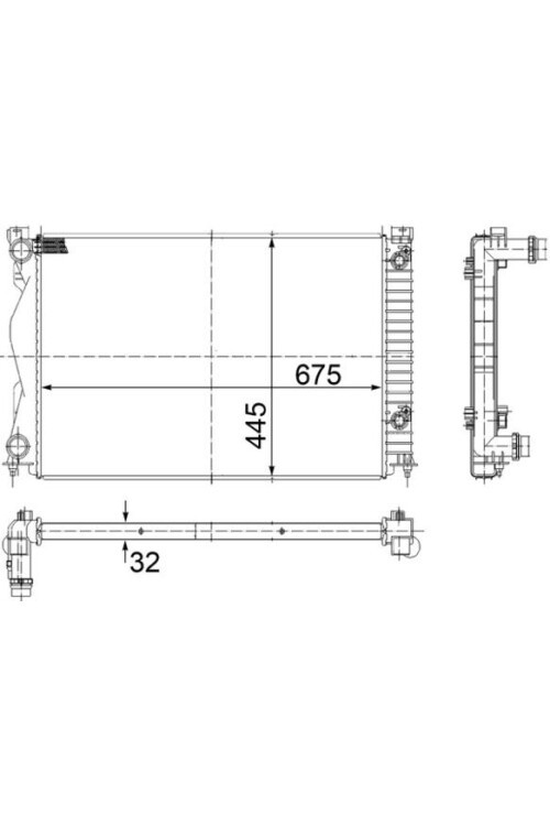 RADYATÖR AUDI A6 2.0TFSI-2.0TDI 05-11 OTOMATİK 675X445X32