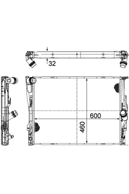 RADYATÖR BMW E81 130İ 05 > E87 130İ 05 > E82 125İ 07 > E88 125İ 08 > E90 E91 E92 E93 E84