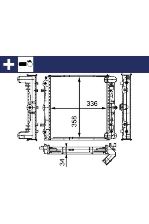 RADYATOR BRAZİNG MT 355X350X32 BOXSTER 2.5İ M96 96->