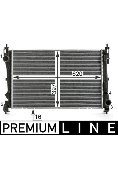 RADYATÖR DOBLO 1.4-1.3 DMTJ 10 > COMBO 1.3 CDTİ 12 > MEKANİK AC /- 620x400x16