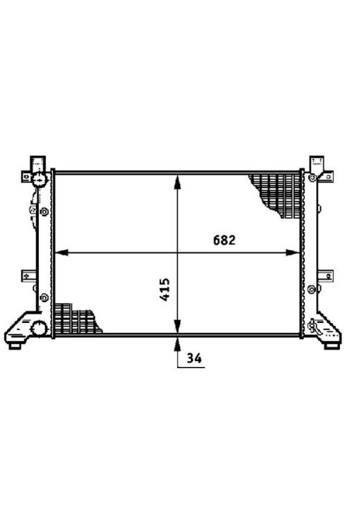 RADYATÖR LT28-35-LT28-46 2.5TDI-2.8TDI KLİMASIZ MEK 682x415x34