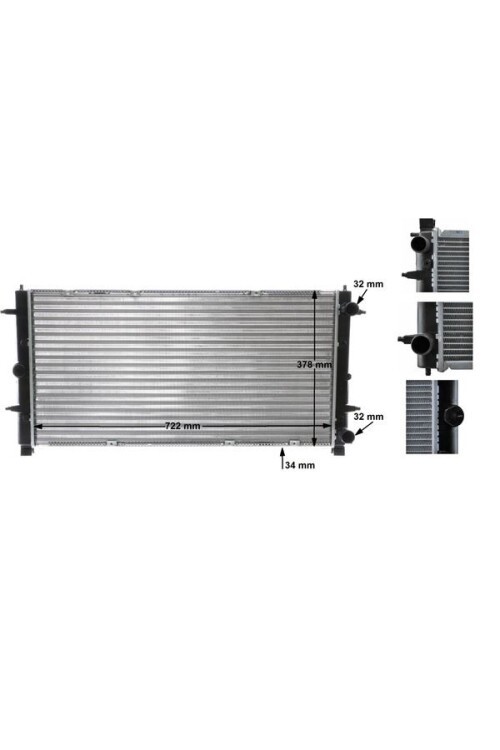 RADYATÖR TRANSPORTER T4 2.4-2.5 TDI AC KLİMASIZ MEK OTOM 719x346x34