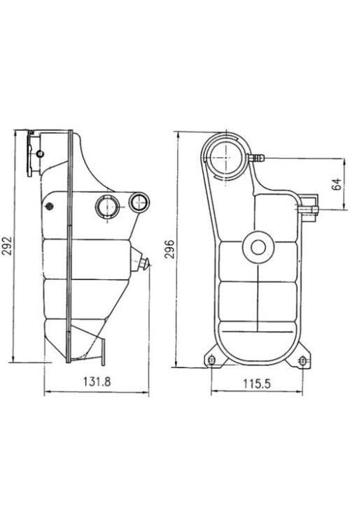 RADYATOR YEDEK SU DEPOSU MERCEDES W201 W124 S124