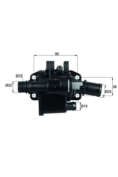TERMOSTAT 83C KOMPLE / MÜŞÜRLÜ P206-P207-P307-BIPPER-C1-C2-C3-NEMO- 1.4 HDI- FIESTA-FUSION TDCI 02>12 MAZDA 2 1.4 CD 03>07