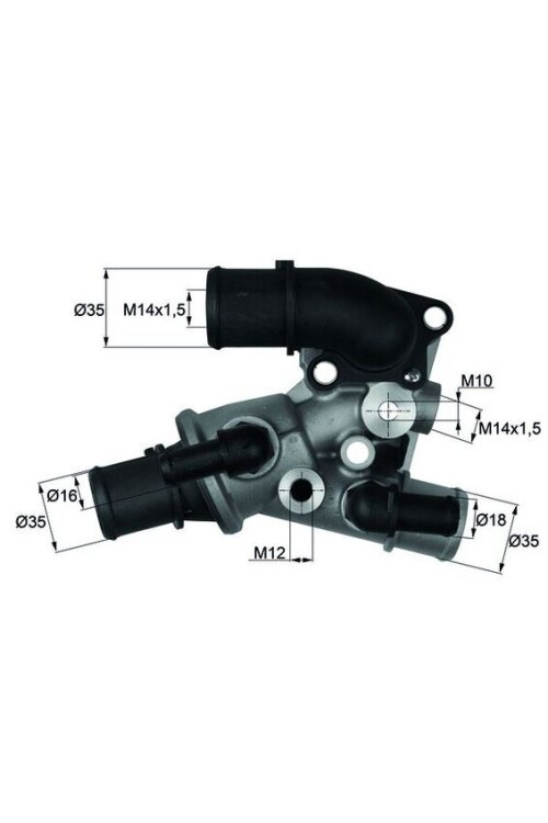 TERMOSTAT KOMPLE FIAT PUNTO 176 80C