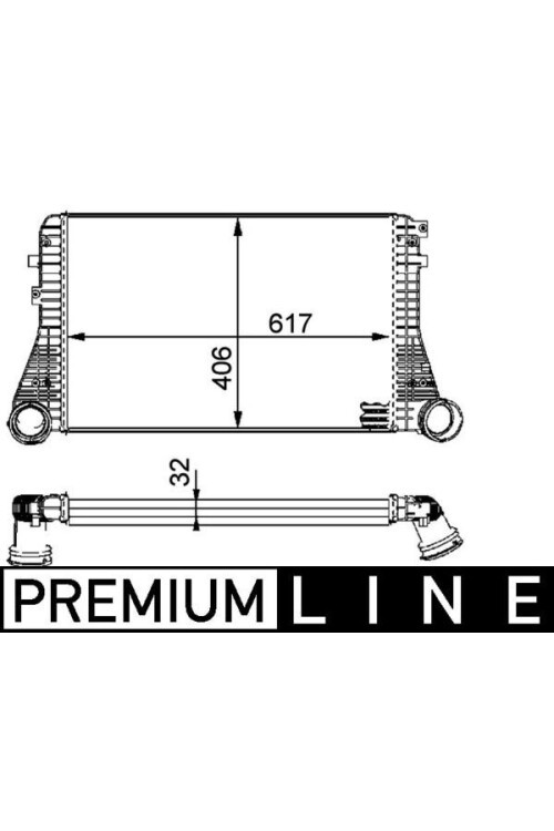 TURBO RADYATÖRÜ INTERCOOLER GOLF V-JETTA-TOURANT-A3-TT-LEON-TOLEDO-OCTAVIA-2.0-1.8- 1.9 617x406x32