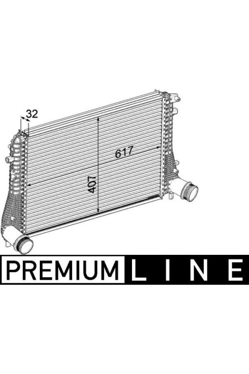TURBO RADYATÖRÜ INTERCOOLER GOLF VI-JETTA-SCIROCCO-TOURAN-CADDY-OCTAVIA-A3-1.6-2.0 TDI 617x407x32