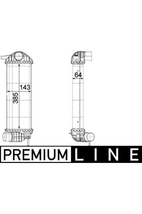 TURBO RADYATÖRÜ INTERCOOLER KNG 1.5 DCİ 08 > 385x143x64