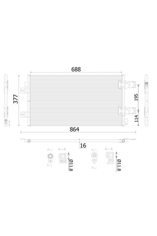 A/C-Kondensator OPEL MOVANO / RENAULT