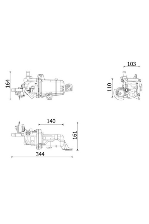 EGR SOĞUTUCUSU KOMPLE RENAULT TRAFIC III 15> MEGANE IV 15> TALISMAN 15> SCENIC IV 15> 1.6dCi