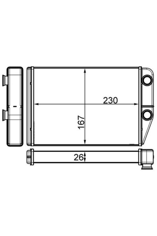 KALORİFER RADYATÖRÜ PEUGEOT BOXER III CITROEN JUMPER FIAT DUCATO III 06> 230X163X26