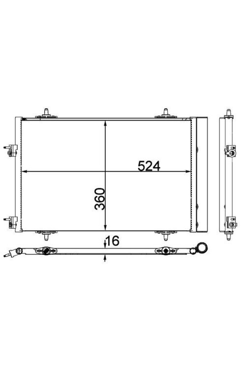 KLİMA KONDENSERİ RADYATÖRÜ PEUGEOT P508 10> CITROEN C5 10> 1.6 HDI DV6 THP-VTI EP6
