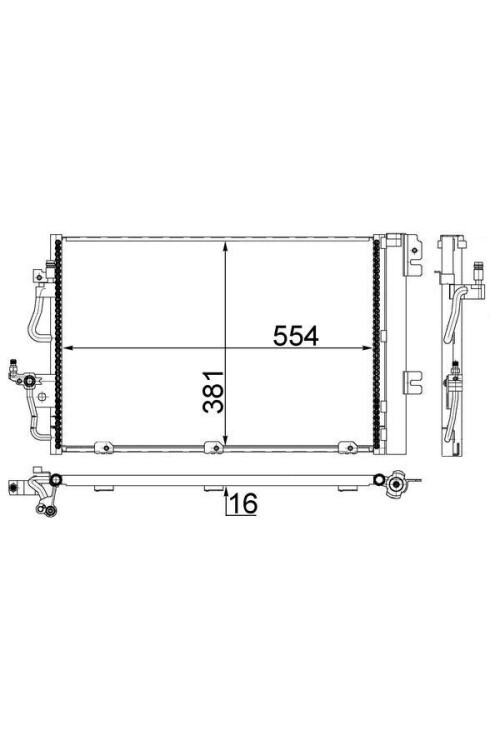 KLİMA RADYATÖRÜ ASTRA H-ZAFIRA B 1.4-1.6-1.8 Z14XEL-Z14XEP-Z16XEP-Z16XER-A16XER-Z18XE-Z18XER-A18XER