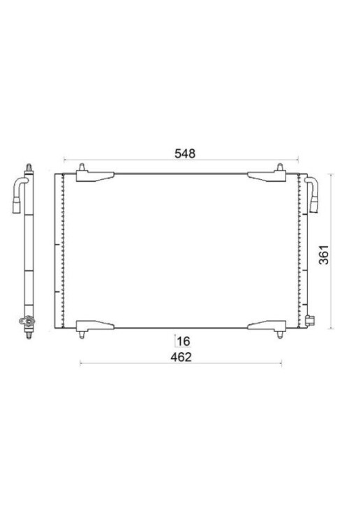 KLİMA RADYATÖRÜ KONDANSER PEUGEOT P206 98>09 1.1-1.4-1.6-2.0-1.4HDI-1.6HDI
