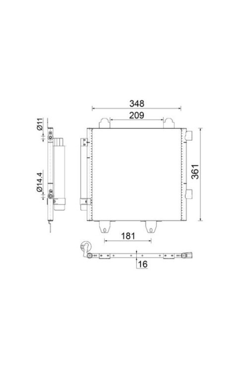 KLİMA RADYATÖRÜ KONDENSERİ P107 05>14 1.0İ 12V-1.4HDİ 05> C1 1.0İ 12V-1.4HDİ 05>