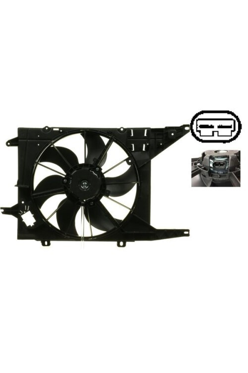 Kühlmittelkühler-/Kondensator-Lüfter DACIA LOGAN MCV KS