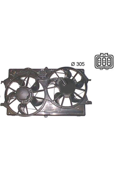 Kühlmittelkühler-/Kondensator-Lüfter FORD FOCUS DAW. DBW