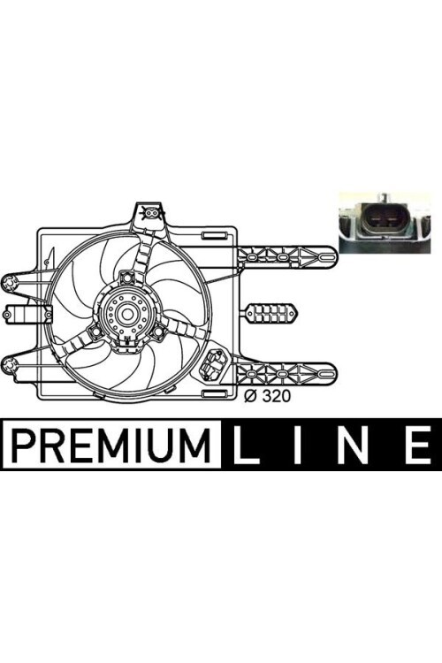 Kühlmittelkühler-/Kondensator-Lüfter LANCIA Y 1.1 AC