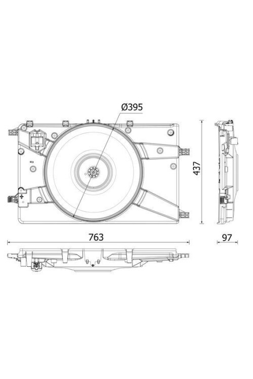 Kühlmittelkühler-/Kondensator-Lüfter OPEL ASTRA / ZAFIRA