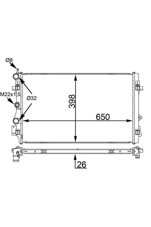 Kühlmittelkühler AUDI A1/SKODA FABIA/POLO