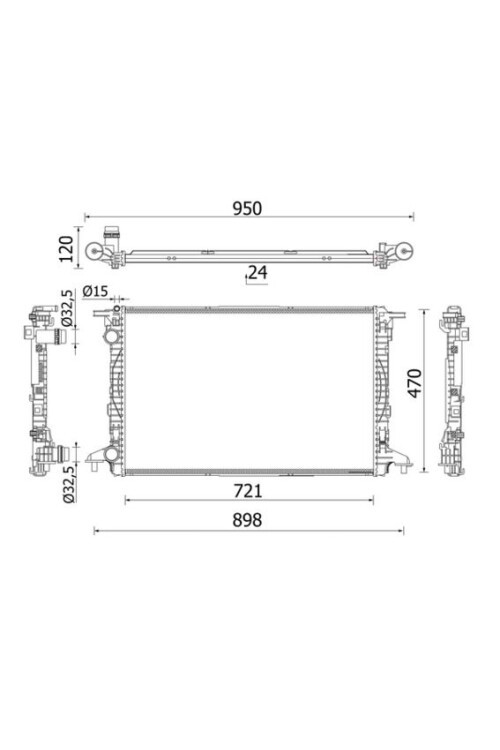 Kühlmittelkühler AUDI A4/A5/Q5/A6/A7/A8/Q7