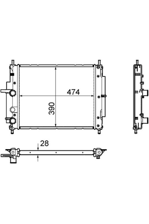 Kühlmittelkühler FIAT MAREA 1.6 AC
