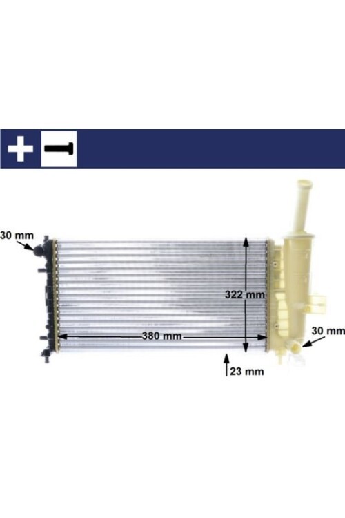 Kühlmittelkühler FIAT N. PUNTO 1.2 10/02->