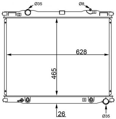 Kühlmittelkühler KIA SORENTO I 2.4/2.5/3.6