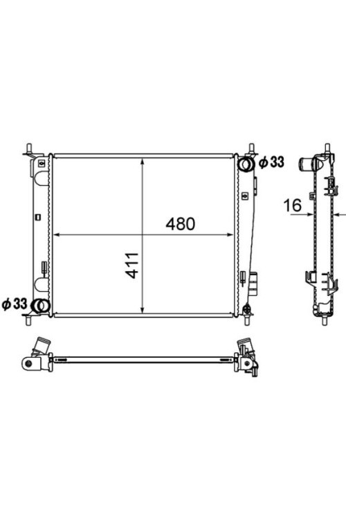 Kühlmittelkühler KIA SOUL 2008-