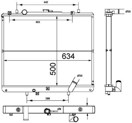 Kühlmittelkühler MITSUBISHI L-200