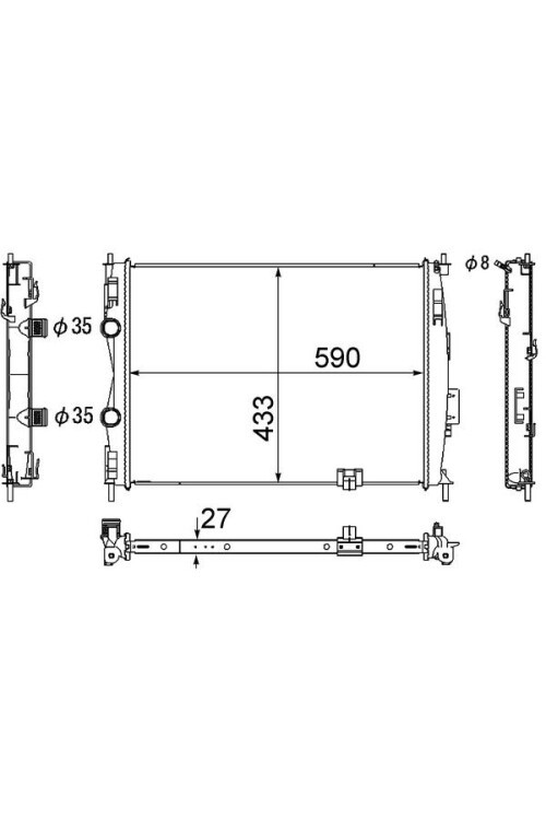 Kühlmittelkühler NISSAN QASHQAI 2.0 AT