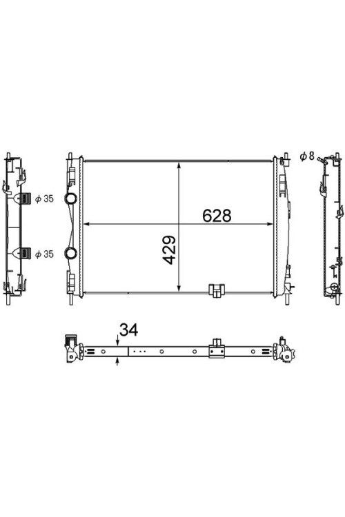 Kühlmittelkühler NISSAN QASHQAI 2.0 dci