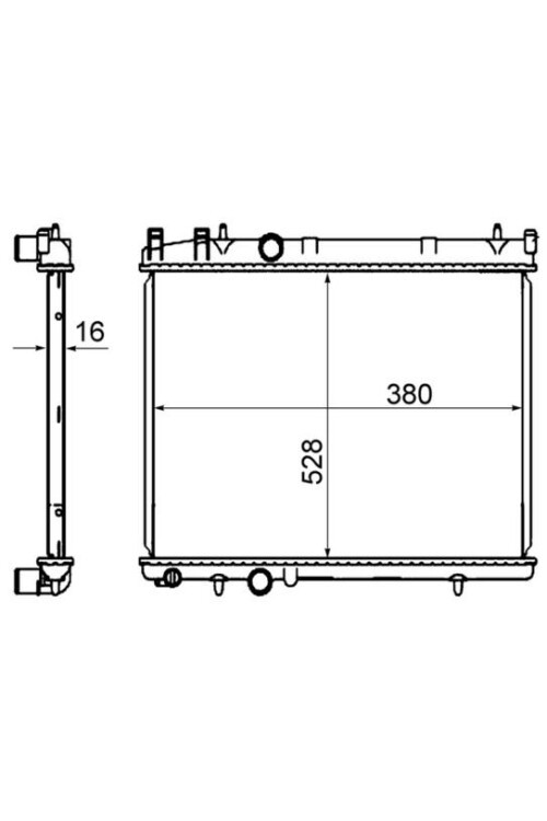 Kühlmittelkühler PEUGEOT 206
