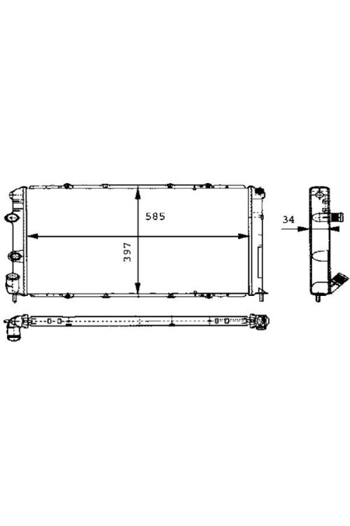 Kühlmittelkühler RENAULT MEGANE / SCENIC