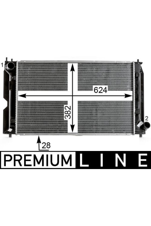 Kühlmittelkühler TOYOTA AVENSIS 2.0 D