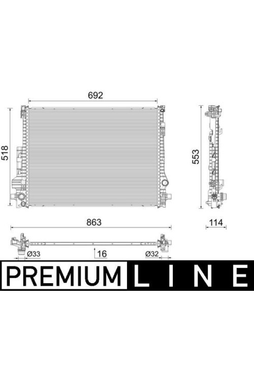 MOTOR SU RADYATOR VOLVO S60 III 20> V60 II 20>V90 II 20>XC60 II 20>B4-B5-B6 Mild-Hybrid