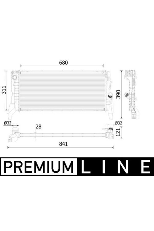 MOTOR SU RADYATORU PREMIUM LINE BMW F40 F45 F46 F48 F39 MINI F60 F54 F57