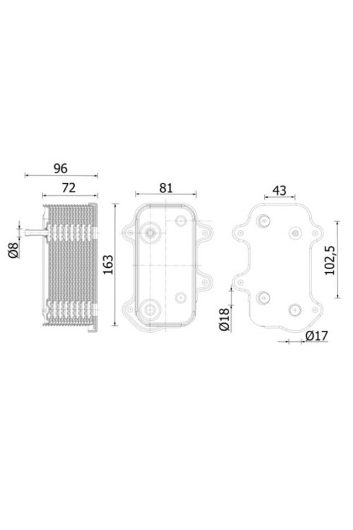 OİL COOLER. ENGİNE OİL PORSCHE BOXTER