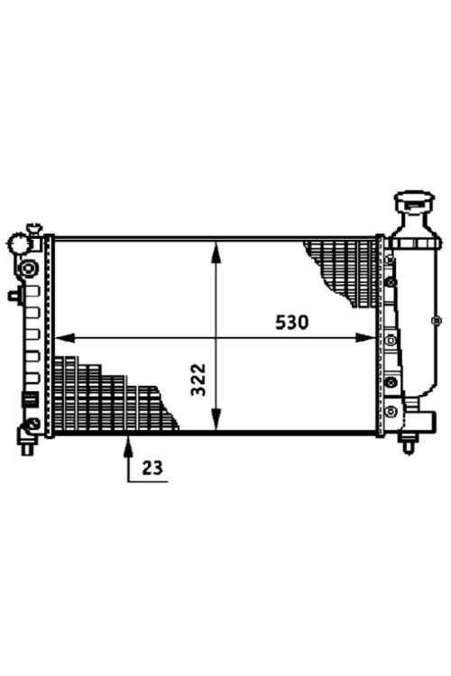 RADYATÖR P106 II 96>SAXO 96-03 1.1-1.4-1.6 AC MEK 532x322x23