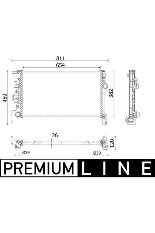RADYATÖR VOLVO XC90 D4 2014-2018 D5 2015-2018 > T5 2015 >2019 > T6 2017 > T8 2015 >2019 >